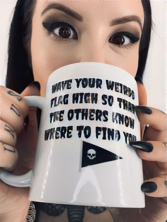 Weirdos-United Weiße glänzende Tasse