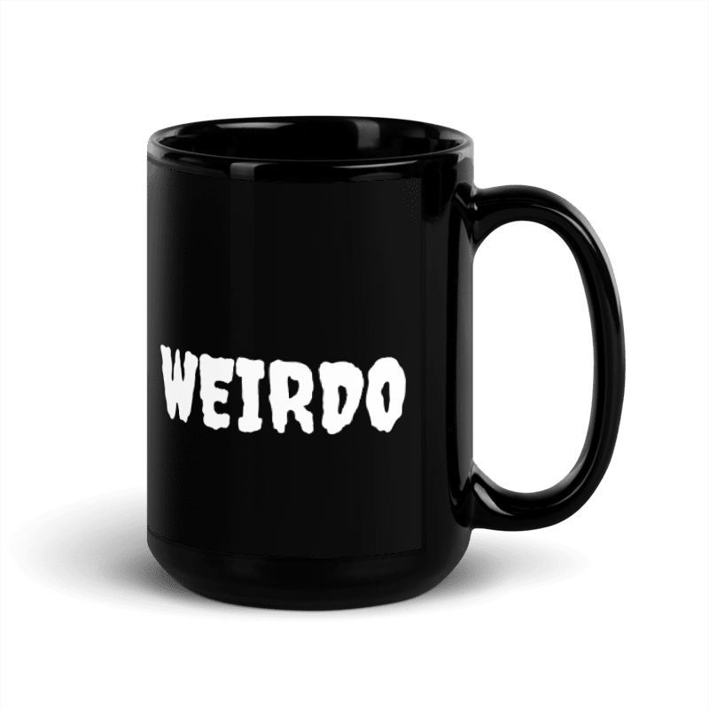 Weirdos-United: WEIRDO Black Glossy Mug